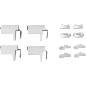 Клеммные держатели для экранов конфиденциальности, сделано в Германии Good Life, белый