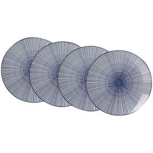 Набор из 4 обеденных тарелок Royal Makoto, сине-белые, диаметр 26,5 см Ritzenhoff Breker, синий/белый