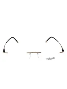 Оправы для очков прямоугольной формы безободковые Silhouette, золотой