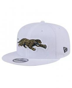 Мужская белая бейсболка Jacksonville Jaguars Throwback Crawl Standard 9FIFTY Snapback New Era