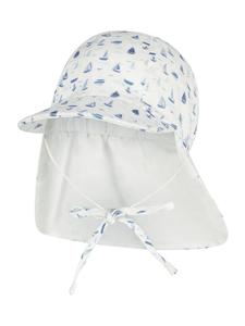 Sterntaler Кепка с козырьком и защитой шеи, белого цвета