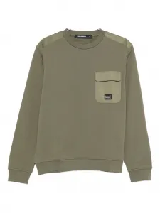 Свитшот с плечевыми вставками KARL LAGERFELD, зеленый