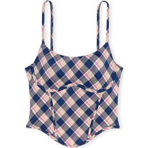 Victoria's Secret Розовые бралетты и топы с поддержкой The Cinched Micro Corset Top/NP Bra Women's Blue Plaid