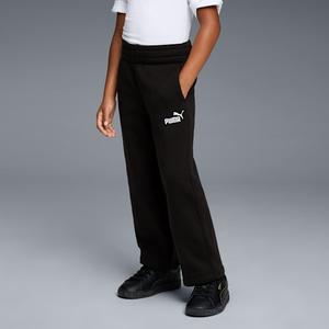 Широкие флисовые брюки для больших детей Puma Basics, черный