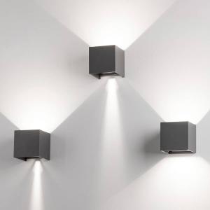 Уличный настенный светильник Nova Luce Como, алюминий / прозрачное стекло - серый - серый