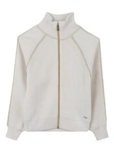 Толстовка с застежкой-молнией в рубчик BOSS Kidswear, нейтральный