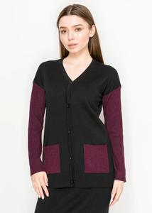 Мягкий кардиган с V-образным вырезом Yal New York, черный