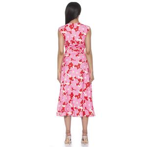 Женское платье миди с асимметричной драпировкой ALEXIA ADMOR Paris с круглым вырезом ALEXIA ADMOR, зеленый