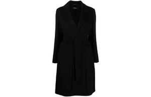 Нина Поясное пальто из чистой шерсти 'S MAX MARA, Черный