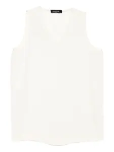 Топ без рукавов с V-образным вырезом Fabiana Filippi, белый