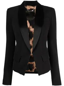 Однобортный блейзер строгого кроя Philipp Plein, черный