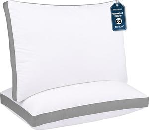 GOLD TEXTILES Подушка гофрированная гостиничного качества средней жесткости с плюшевым волокнистым наполнением Grey