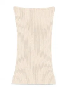 Шарф-снуд в рубчик Eric Bompard, нейтральный