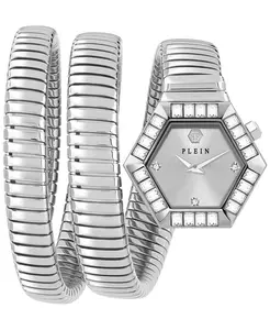 Женские наручные часы-браслет Snake Hexagon из нержавеющей стали, 28 мм Philipp Plein