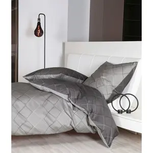 Двустороннее постельное белье Janine «J. Д. 87053", постельное белье из хлопка, постельное белье с ромбовидным узором, цвет anthrazit platin