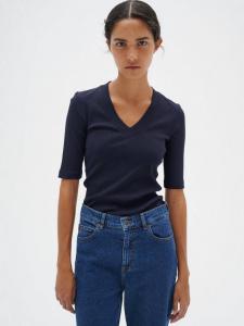 Футболка с V-образным вырезом Slim Fit InWear, Marine Blue