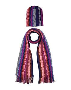 Комлпект из шапки и шарфа Missoni, темно-синий