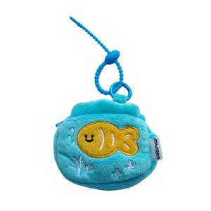 Оригинальный подвесной плюшевый аквариум, милая миниатюрная рыбка-кукла, брелок-кукла, плюшевый кулон, высота 7,5 см Mounrain