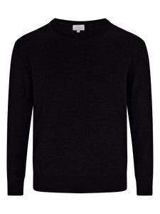 Свитер с круглым вырезом черного цвета CASH-MERE.CH