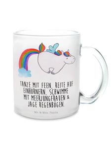 Кружка Единорог, летающая лошадь с надписью на прозрачном фоне Mr. & Mrs. Panda