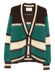 Полосатый кардиган Amaranto, зеленый