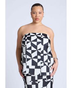 Женский топ-труба из атласа большого размера ELOQUII, All there