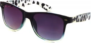 Детские модные солнцезащитные очки в черной оправе с анималистическим принтом, прозрачные/бирюзовые MODA, Black