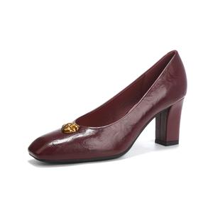 Beijiani Женские туфли на платформе с массивным каблуком Бордо, цвет Burgundy