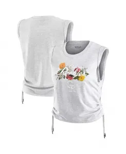 Женская майка Colorado Rockies цвета «меланж» с защипом WEAR by Erin Andrews