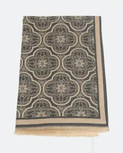 Прямоугольный жаккардовый шарф с геометрическим узором, выполненный из высококачественной ткани с современным дизайном Kbas, серый