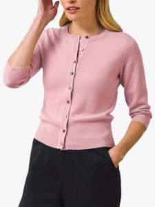 Кропированный кардиган из чистого кашемира Pure Collection, Frosted Pink