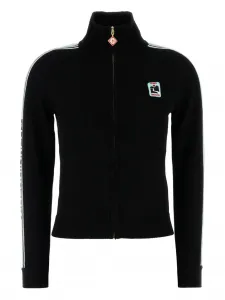 Кардиган на молнии с полосками CASABLANCA, черный