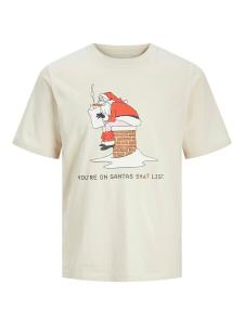 Классическая футболка JACK & JONES Shirt JJXMax Funny, серо-бежевый