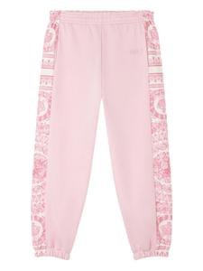 Versace Kids джоггеры со вставками Barocco, розовый