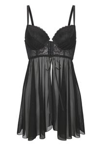 LASCANA Пеньюар в черном цвете