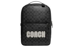 Westway с покрытием из гладкой телячьей кожи Рюкзак Большой размер Унисекс Черный COACH