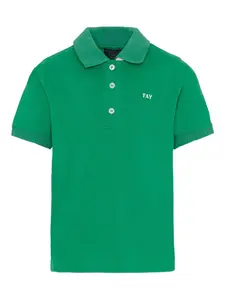 Поло с короткими рукавами Fay Kids, зеленый