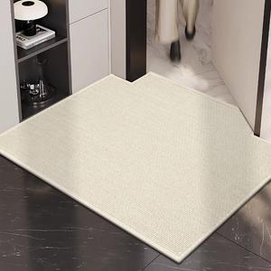Budis Ковер 60х150 см для прихожей, утолщенный, водонепроницаемый, нескользящий, простой стиль, настраиваемый, режется, легко чистится, грязеотталкивающий, Gezao Woven - Beige