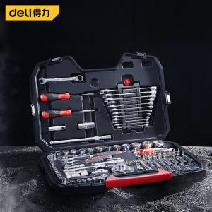 Deli 120+8 штук, серия 6,3×10×12,5 мм, комплексный набор для обслуживания автомобиля, красный набор DQ01128