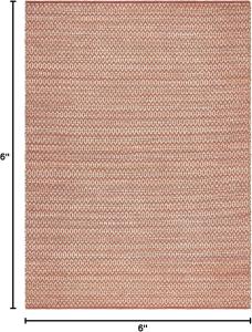 Ковер SAFAVIEH, 183 x 275 см, из коллекции натуральных волокон, Natural & Rust, дизайн, простой уход, идеален для помещений с высокой проходимостью в гостиной, спальне (NFB701P)