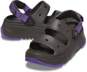 Сандалии Crocs Classic Hikercape унисекс на платформе - массивная платформа - ремешок сзади - верх с двумя ремешками, фиолетовый