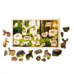 Лесные обитатели, лесные животные, деревянный пазл Inna marka