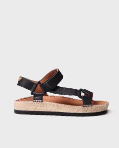 Женские эспадрильи на плоской подошве из ткани на застежке-липучке Toni Pons, черный