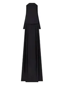 Шелковое платье макси с вырезом халтер TOM FORD, черный
