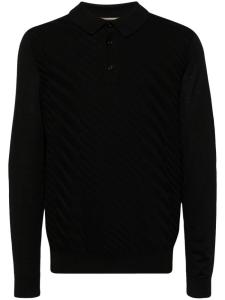 BOSS топ из смесовой вирджинской шерсти, черный