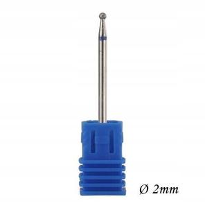 Алмазная фреза, средний шарик, Ø2мм, для кутикулы акрилового геля., Inna marka