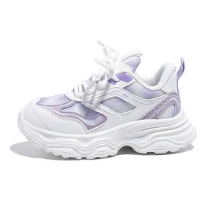 Нескользящая амортизирующая легкая амортизирующая низкая детская обувь для повседневной носки Babaya, фиолетовый/белый