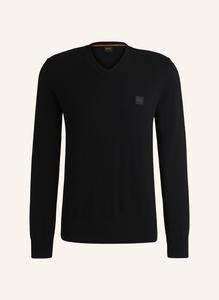 Свитер кановано_в_с обычного кроя Boss, черный