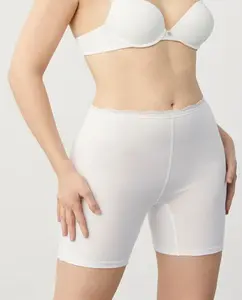 Антихрустящие хлопковые трусы с кружевной отделкой Ysabel Mora, белый