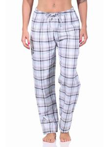 Пижама NORMANN Flanell Hose kariert Baumwolle, бирюзовый